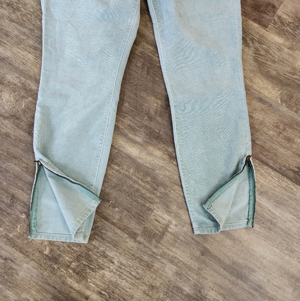 J crew size 31 toothpick pants super skinny stretch cord sage green corduory - Picture 3 of 8